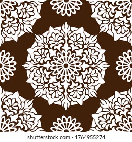 seamless pattern, abstraction in monochrome colors, mandala, ornament for wallpaper and fabric, wrapping paper, background for different designs