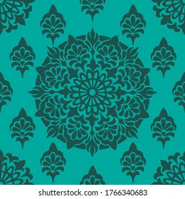 seamless pattern, abstraction in monochrome colors, mandala, ornament for wallpaper and fabric, wrapping paper, background for different designs