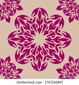 patrón sin fisuras, abstracción en colores monocromáticos, mandala, adorno para papel y tela, papel de envoltura, fondo para diferentes diseños