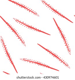 Seamless pattern of abstraction red on a white background. Vector Illustration.