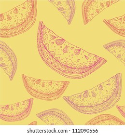 Seamless pattern with abstraction watermelon