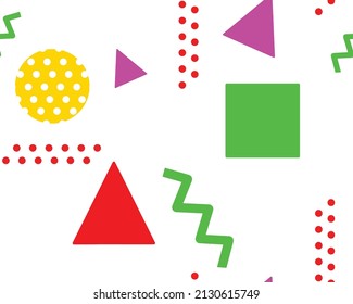 A seamless pattern of abstrak and geometric shape. Also it's a pattern of 90's.
