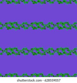 Seamless pattern of abstrat flowers on a violet background. Vintage style. Stock vector illustration.