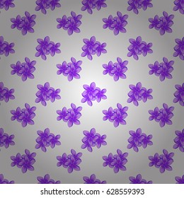 Seamless pattern of abstrat plumeria flowers on a white background. Vintage style. Stock vector illustration.