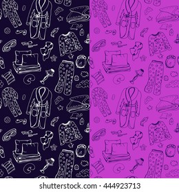 seamless pattern. Accessories for sleep