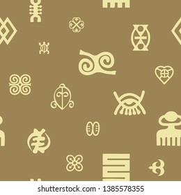 Seamless pattern with adinkra symbols