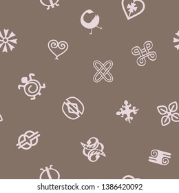 Seamless pattern with adinkra symbols