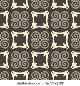 Seamless pattern with Adinkra symbols