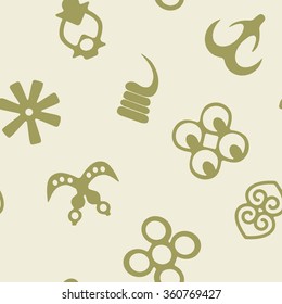 seamless pattern with adinkra symbols for your design