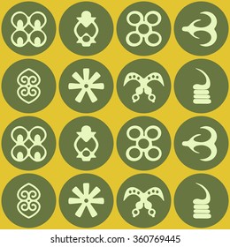 seamless pattern with adinkra symbols for your design