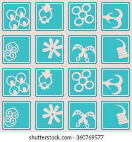 seamless pattern with adinkra symbols for your design