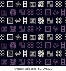 seamless pattern with adinkra symbols for your design