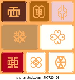 seamless pattern with adinkra symbols for your design
