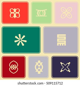 seamless pattern with adinkra symbols for your design