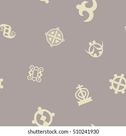 seamless pattern with adinkra symbols for your design