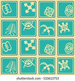 seamless pattern with adinkra symbols for your design