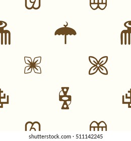 seamless pattern with adinkra symbols for your design