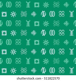 seamless pattern with adinkra symbols for your design