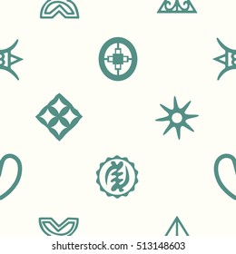 seamless pattern with adinkra symbols for your design