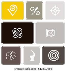 seamless pattern with adinkra symbols for your design