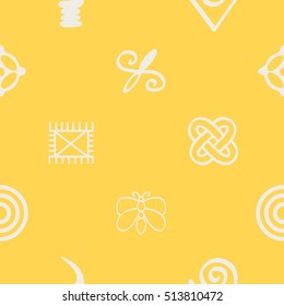 seamless pattern with adinkra symbols for your design