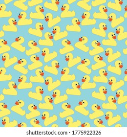 A seamless pattern of adorable rubber duckies! Perfect for surface design, backgrounds, and more.
