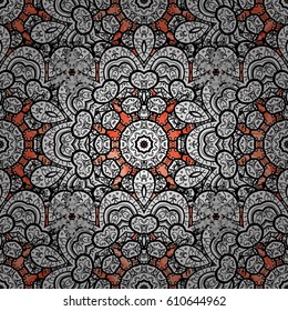Seamless pattern for adult coloring book. Floral doodle. Ethnic, floral, retro, doodle, vector, tribal design element. Zentangle style.