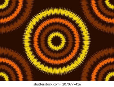 seamless pattern of african abstract circle beautiful, neat lines and  curves, abstract art and background, fashion artwork for print, vector file eps10.