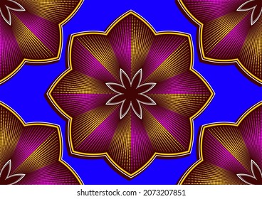seamless pattern of african abstract circle and point, neat lines and  curves, abstract art and background, fashion artwork for print, vector file eps10.