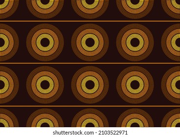 Seamless Pattern Of African Abstract Circle, Abstract Art And Background, Fashion Artwork For Print, Vector File Eps10.