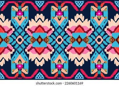 Seamless pattern of african american tribal or indian ethnic fabric pattern. Including knitted rugs and printed matter. vector illustration