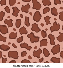 Seamless pattern with African animal print. Mammalian fur. Abstract camouflage. Background for printing. Vector illustration.