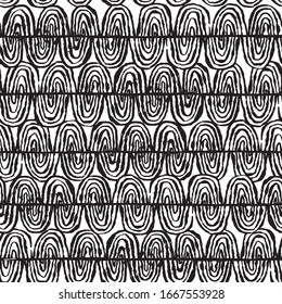 Seamless pattern african boho tribal ethnic style ink