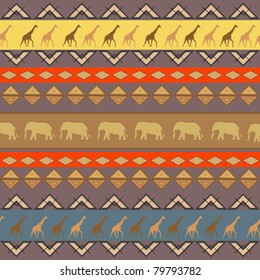 Seamless pattern with african design