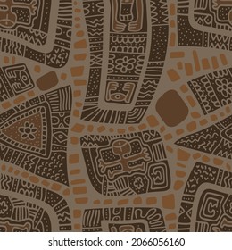 seamless pattern of african motifs