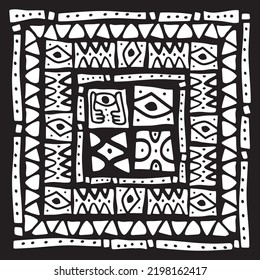 seamless pattern of african motifs