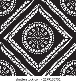 seamless pattern of african motifs