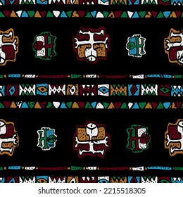 seamless pattern of african motifs