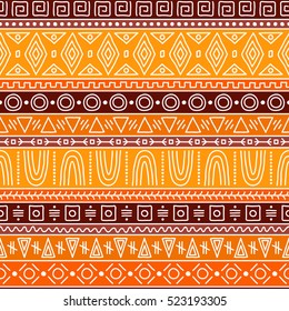 Seamless Pattern In African Style. Bright, Interesting Ethnic Pattern.