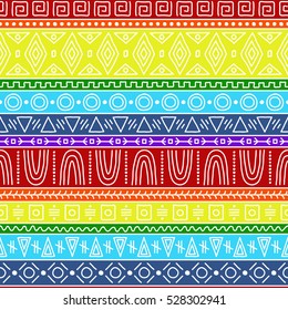 Seamless pattern in African style. Bright and beautiful background for textiles.