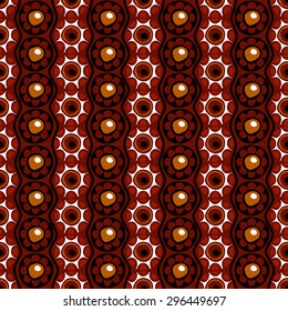 Seamless pattern in African style on a brown background