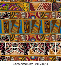 Seamless pattern in the African style. Vector illustration