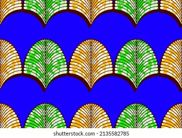patrón transparente de arte textil africano, imagen y fondo abstracto de hoja, arte de moda para impresión, archivo vectorial eps10.