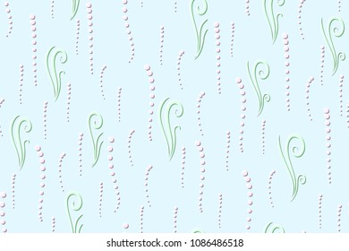 Seamless pattern of the aglae and bubbles