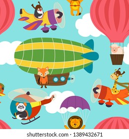 seamless pattern with air transports