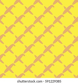 Seamless pattern of aircraft planes in the sky. Can be used for wallpaper, fabrics, packaging.