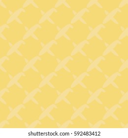 Seamless pattern of aircraft planes in the sky. Can be used for wallpaper, fabrics, packaging.