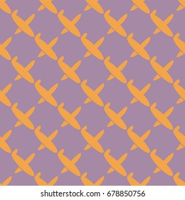 Seamless pattern of aircraft planes in the sky. Can be used for wallpaper, fabrics, packaging.