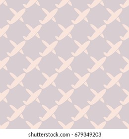 Seamless pattern of aircraft planes in the sky. Can be used for wallpaper, fabrics, packaging.
