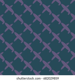 Seamless pattern of aircraft planes in the sky. Can be used for wallpaper, fabrics, packaging.